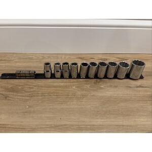 Craftsman Sockets Set Of 10 / Metric / 1/2” Drive With Organizer Made In USA
